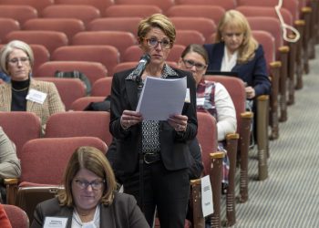 (Washington, D.C., January 14, 2026) The Department of Agriculture Food Safety Inspection Service FSIS holds a public meeting to discuss practical strategies for reducing Salmonella illnesses attributed to poultry products. USDA Secretary Brooke Rollins spoke about USDA's broader food safety initiative and follows the withdrawal of the previous Salmonella framework proposed rule in response to issues raised in the public comments. Washington DC.- photo by Brien Aho).